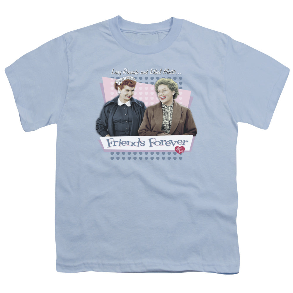 I Love Lucy - Friends Forever - Short Sleeve Youth 18/1 - Light Blue T-shirt