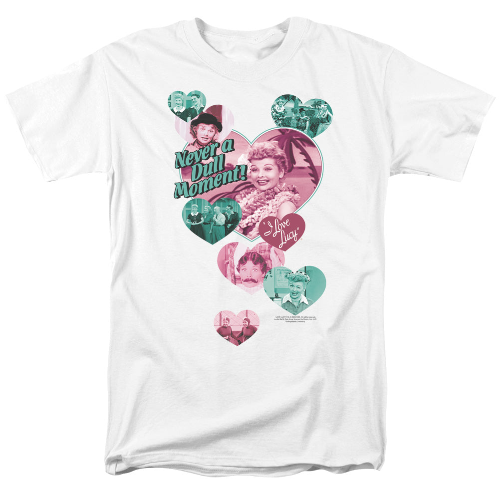 I Love Lucy - Never A Dull Moment - Short Sleeve Adult 18/1 - White T-shirt
