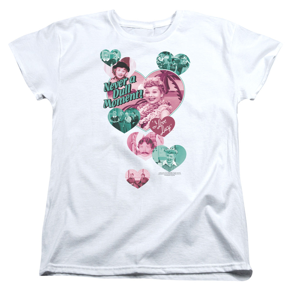 I Love Lucy - Never A Dull Moment - Short Sleeve Womens Tee - White T-shirt