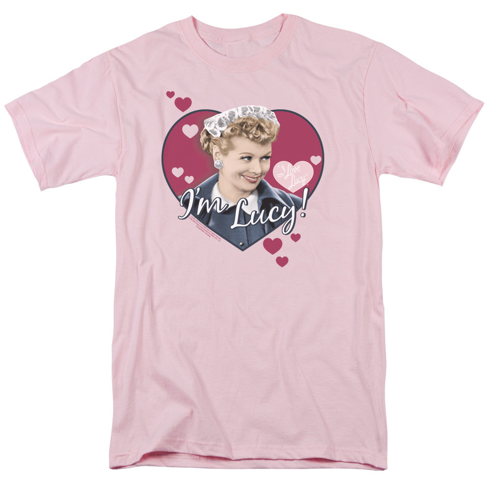 I Love Lucy - Im Lucy - Short Sleeve Adult 18/1 - Pink T-shirt