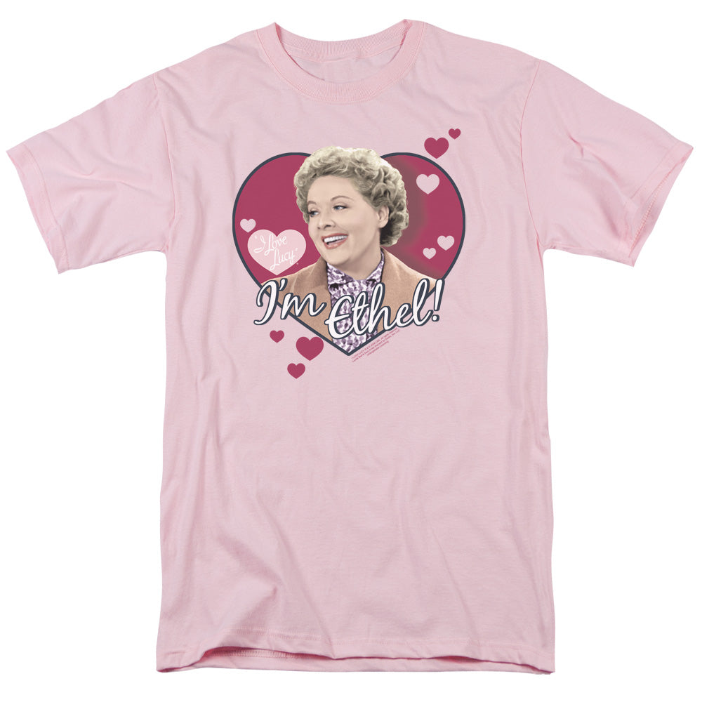 I Love Lucy - Im Ethel - Short Sleeve Adult 18/1 - Pink T-shirt