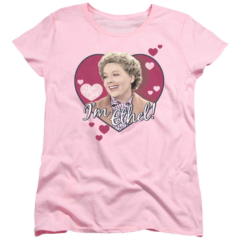 I Love Lucy - Im Ethel - Short Sleeve Womens Tee - Pink T-shirt