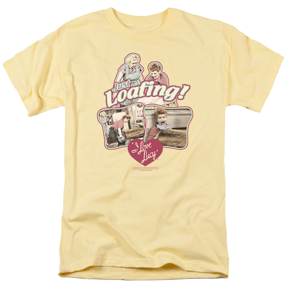 I Love Lucy - Just Loafing - Short Sleeve Adult 18/1 - Banana T-shirt