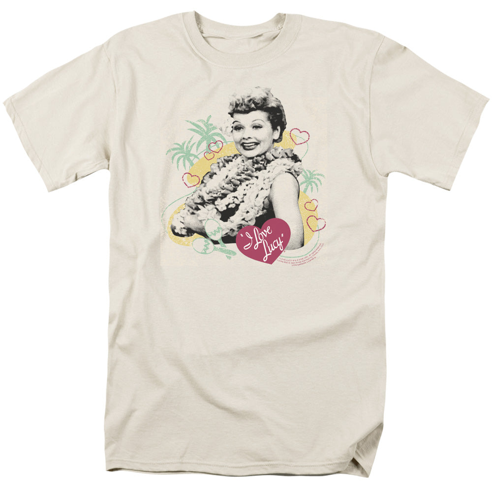 I Love Lucy - Luau Graphic - Short Sleeve Adult 18/1 - Cream T-shirt