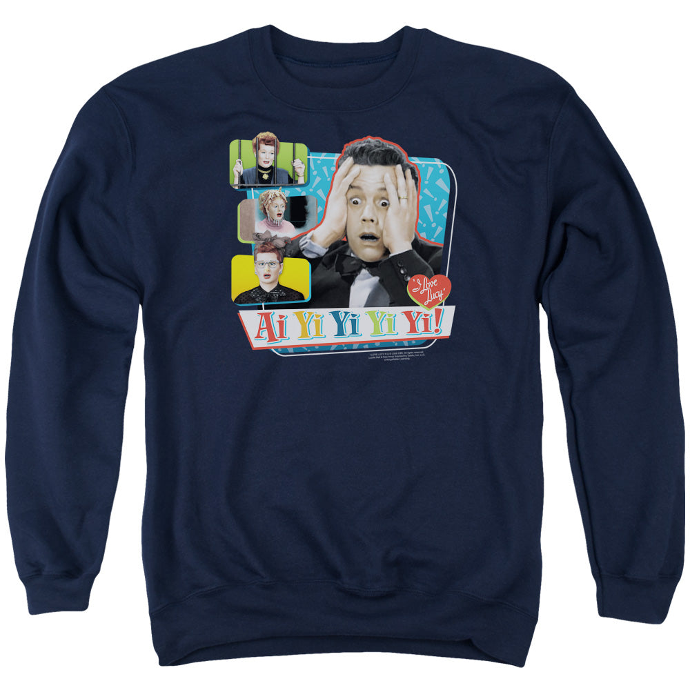 I Love Lucy - Ai Yi Yi Yi Yi - Adult Crewneck Sweatshirt - Navy