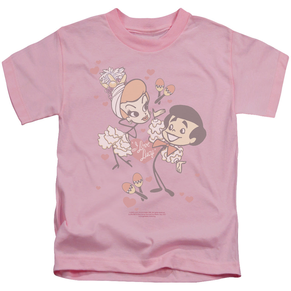 I Love Lucy - Rumba Dance - Short Sleeve Juvenile 18/1 - Pink T-shirt