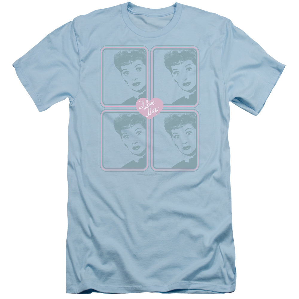 I Love Lucy - Lucy Squared - Short Sleeve Adult 30/1 - Light Blue T-shirt