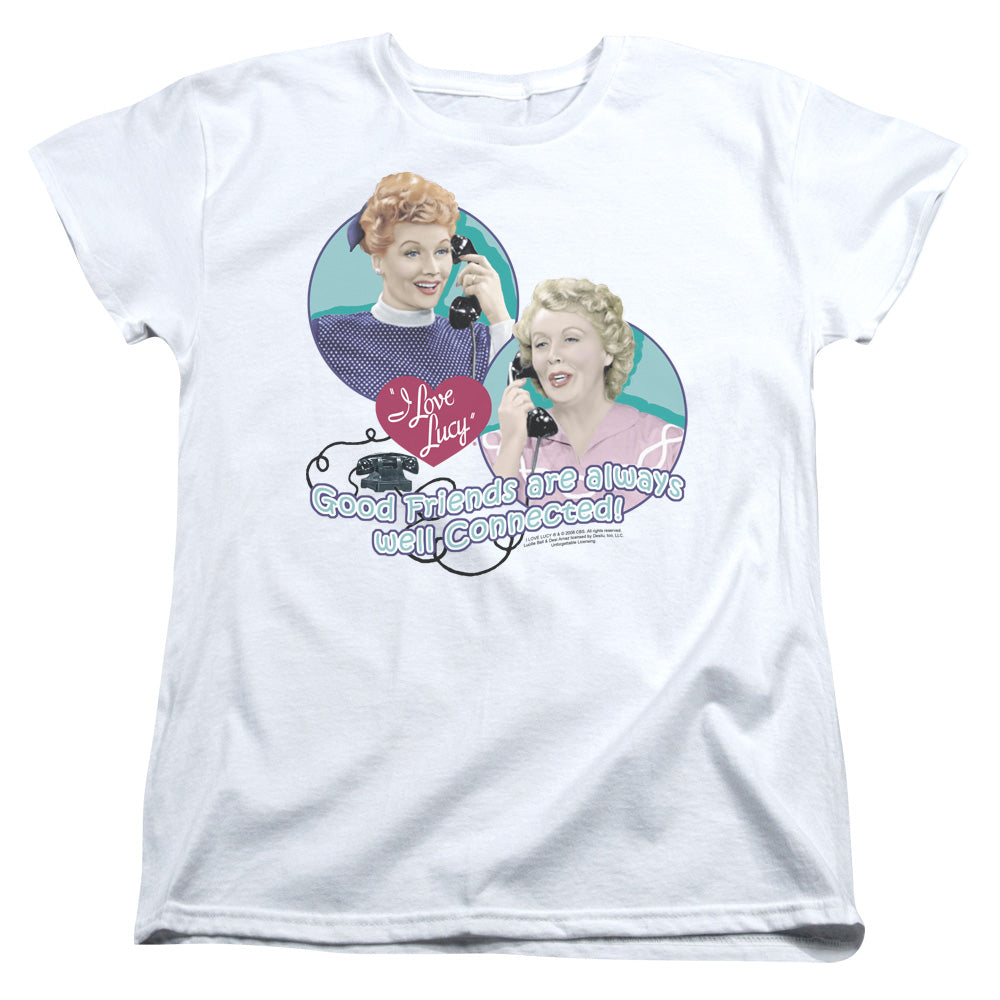 I Love Lucy - Always Connected - Short Sleeve Womens Tee - White T-shirt