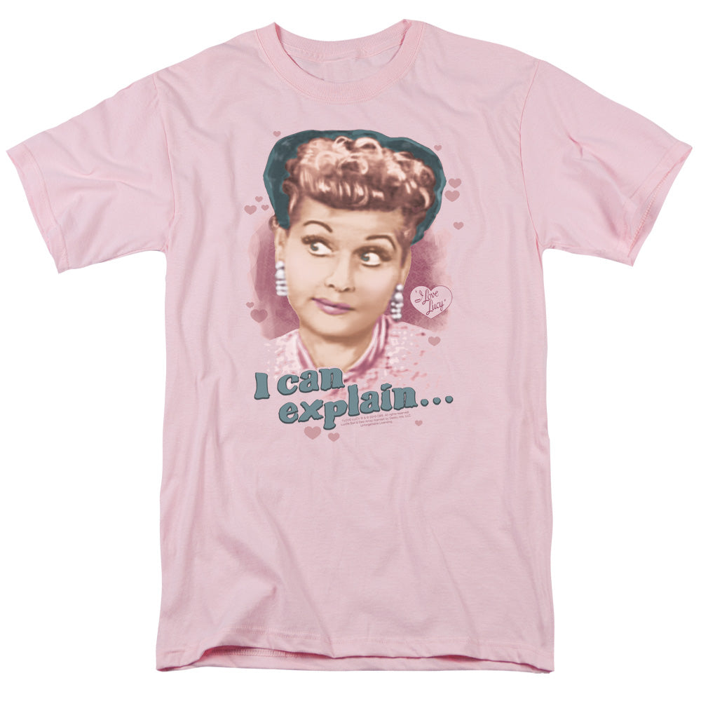 I Love Lucy - I Can Explain - Short Sleeve Adult 18/1 - Pink T-shirt