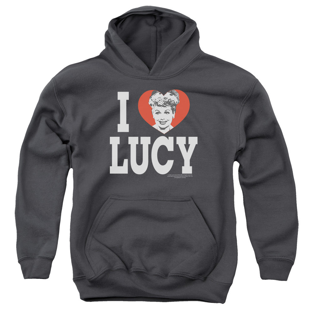 I Love Lucy - I Love Lucy - Youth Pull-over Hoodie - Charcoal