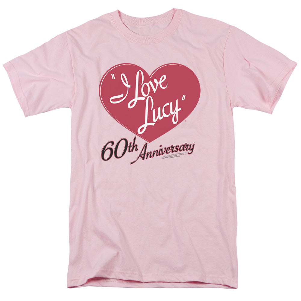 I Love Lucy - 60th Anniversary - Short Sleeve Adult 18/1 - Pink T-shirt