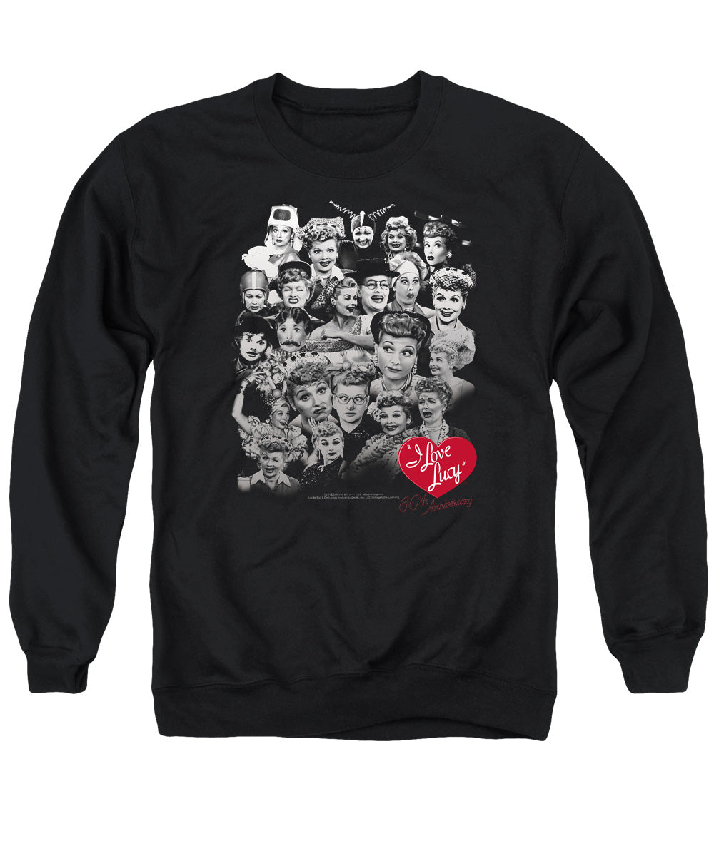 I Love Lucy - 60 Years Of Fun - Adult Crewneck Sweatshirt - Black
