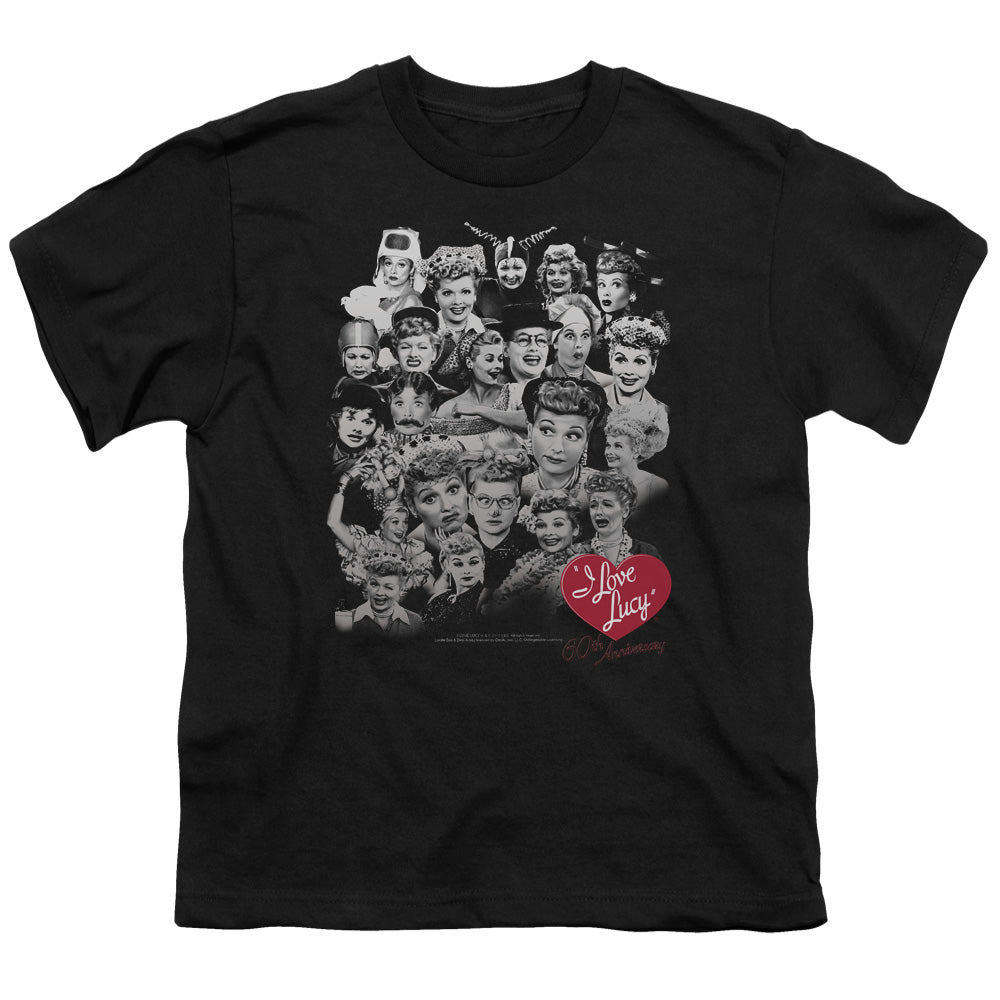 I Love Lucy - 60 Years Of Fun - Short Sleeve Youth 18/1 - Black T-shirt
