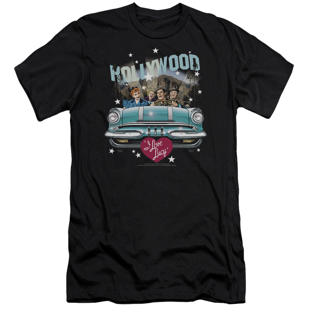I Love Lucy - Hollywood Road Trip-premuim Canvas Adult Slim Fit 30/1 - Black