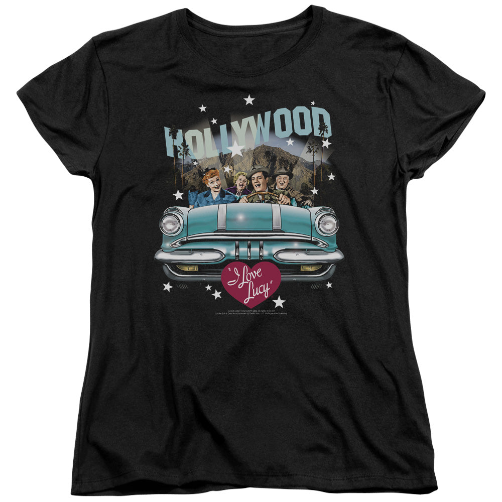I Love Lucy - Hollywood Road Trip - Short Sleeve Womens Tee - Black T-shirt