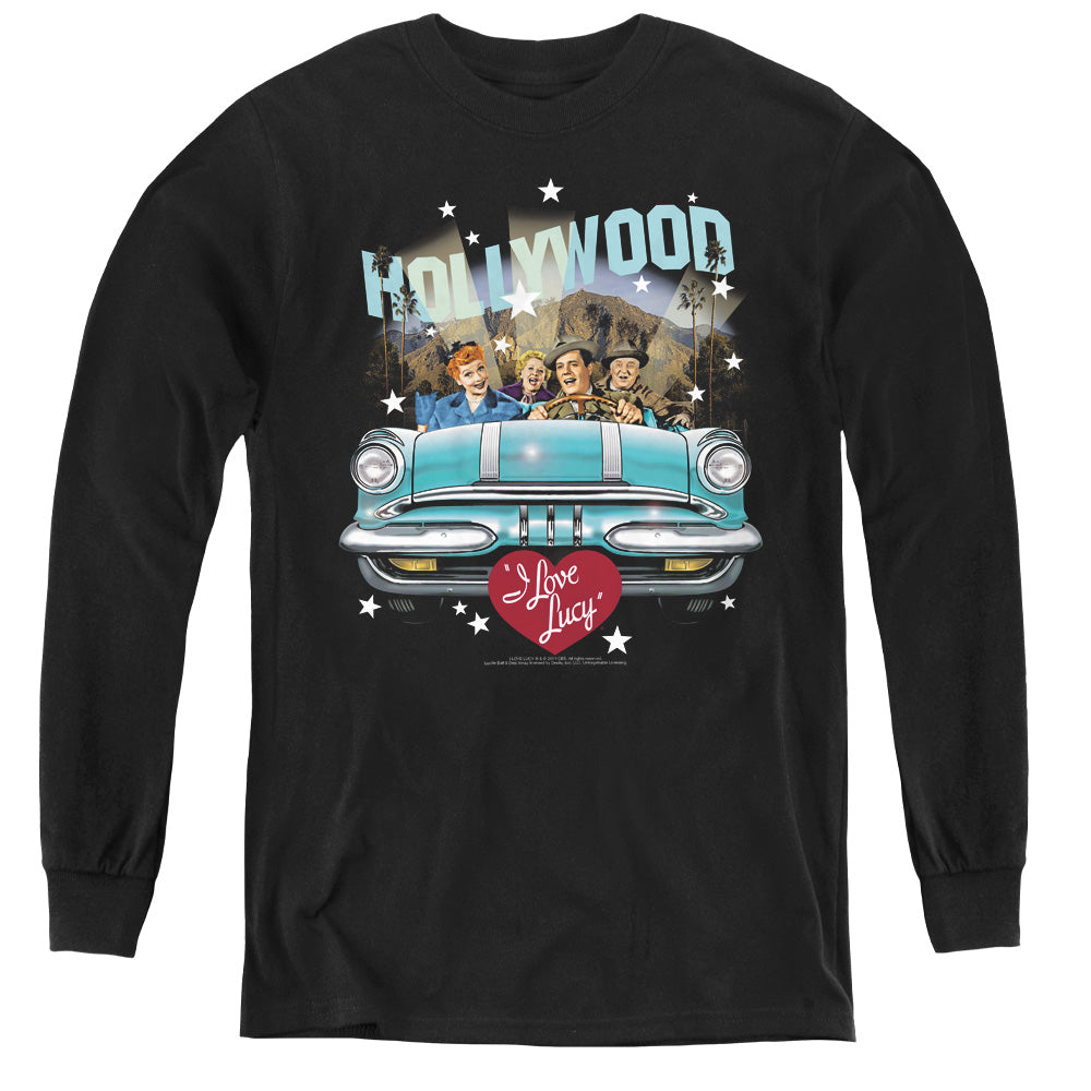 I Love Lucy - Hollywood Road Trip - Youth Long Sleeve Tee - Black