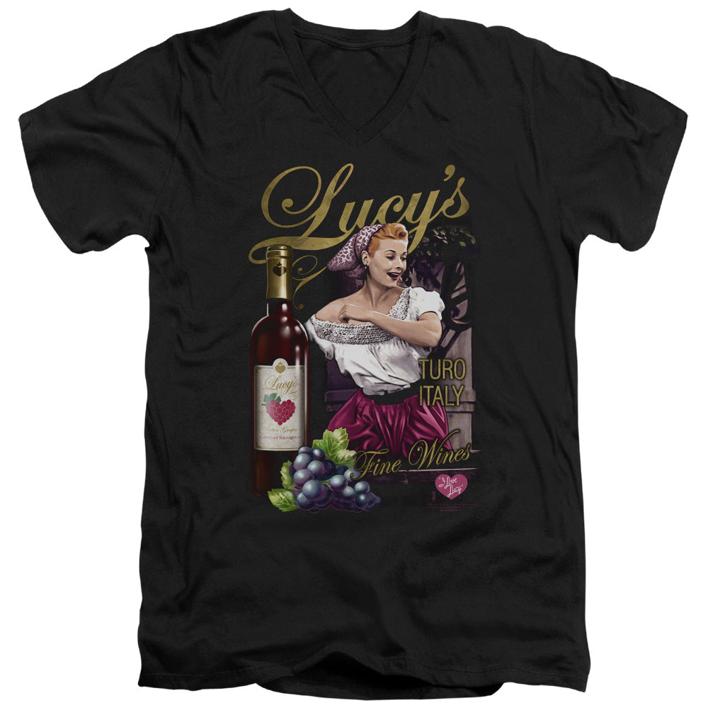 I Love Lucy - Bitter Grapes - Short Sleeve Adult V-neck - Black T-shirt