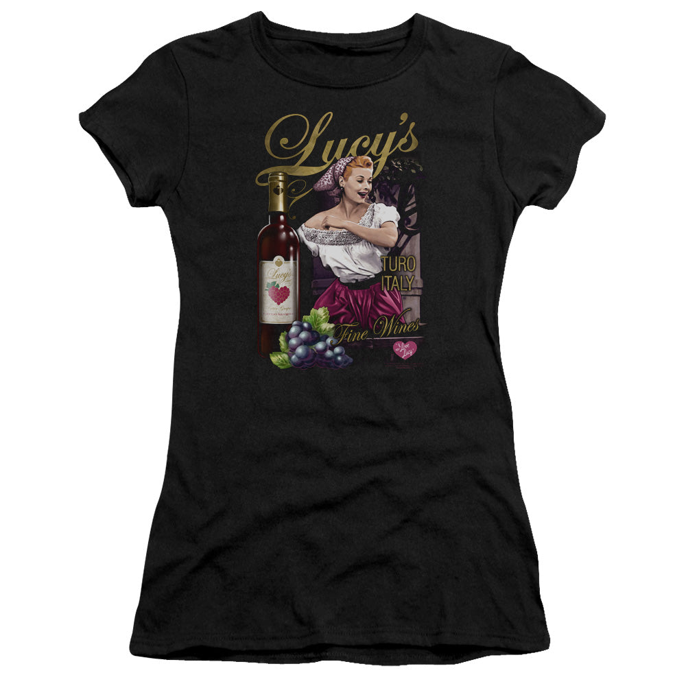 I Love Lucy - Bitter Grapes - Short Sleeve Junior Sheer - Black T-shirt