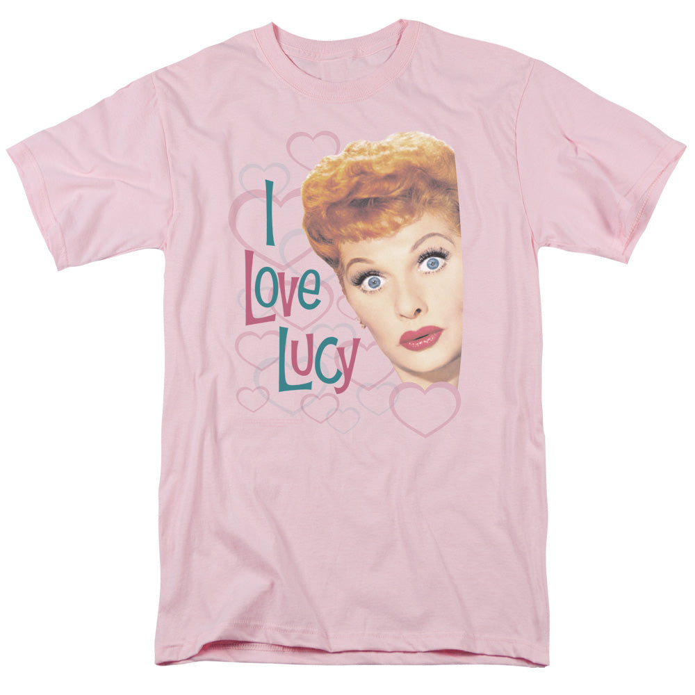 I Love Lucy - Hollywood Open Hearts - Short Sleeve Adult 18/1 - Pink T-shirt