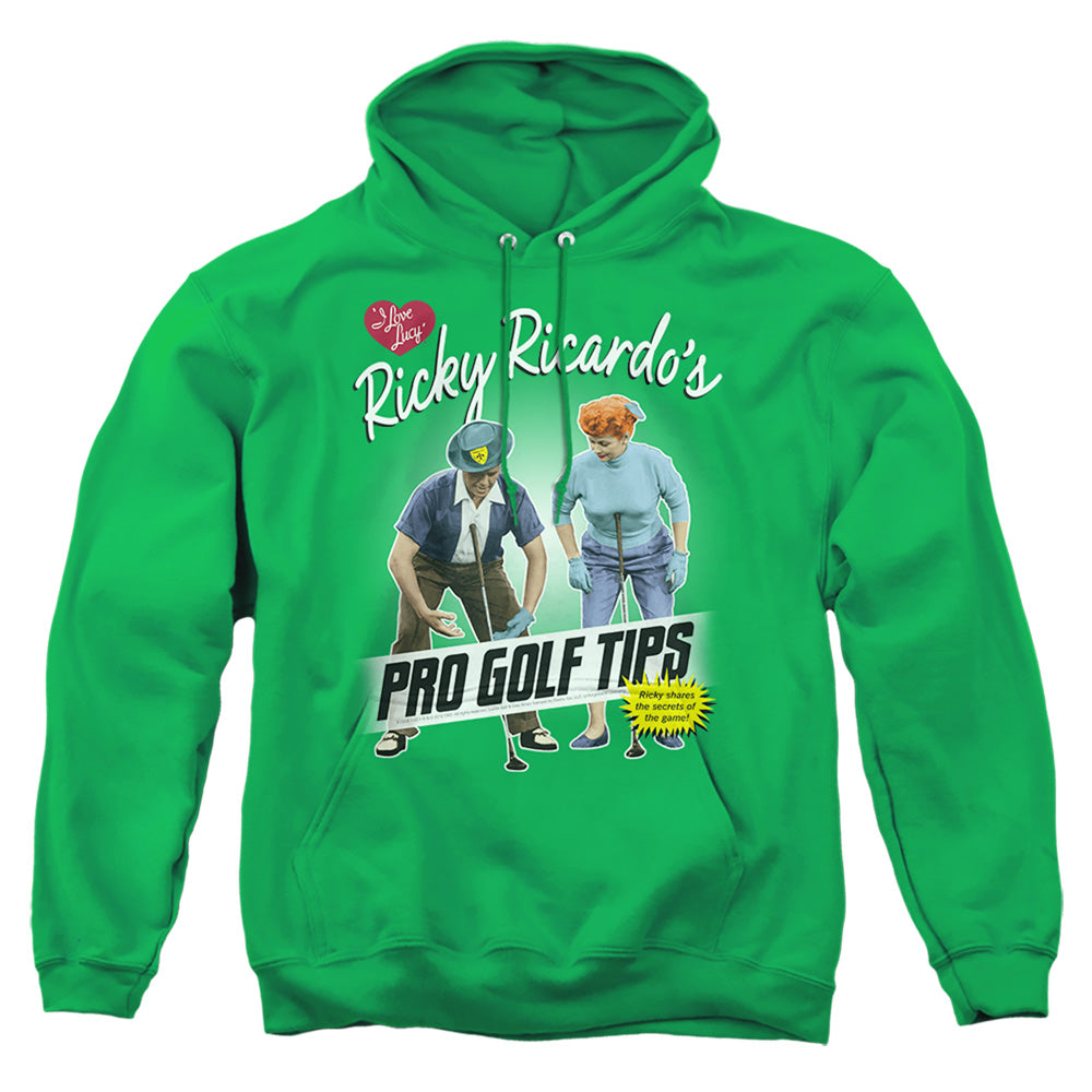 I Love Lucy - Pro Golf Tips - Adult Pull-over Hoodie - Kelly Green