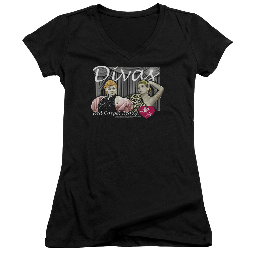 I Love Lucy - Divas - Junior V-neck - Black