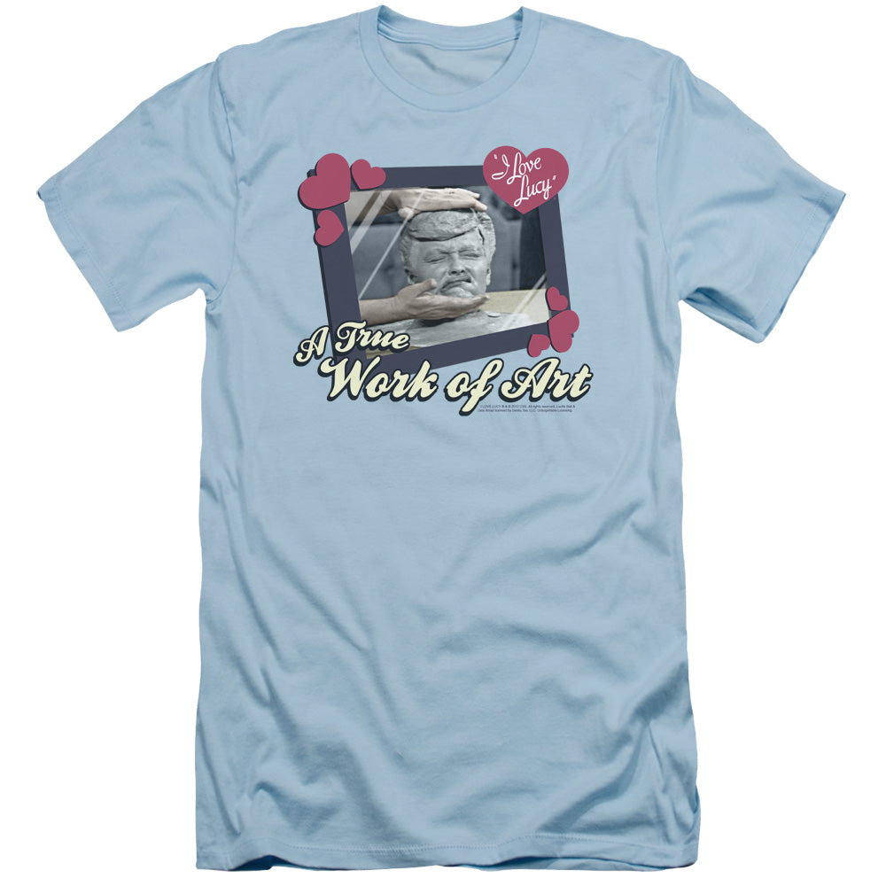 I Love Lucy - Work Of Art - Short Sleeve Adult 30/1 - Light Blue T-shirt