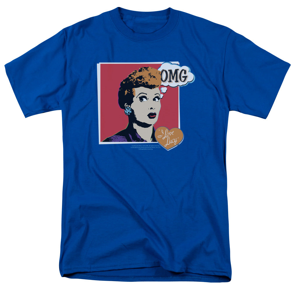 I Love Lucy - I Love Worhol Omg - Short Sleeve Adult 18/1 - Royal Blue T-shirt