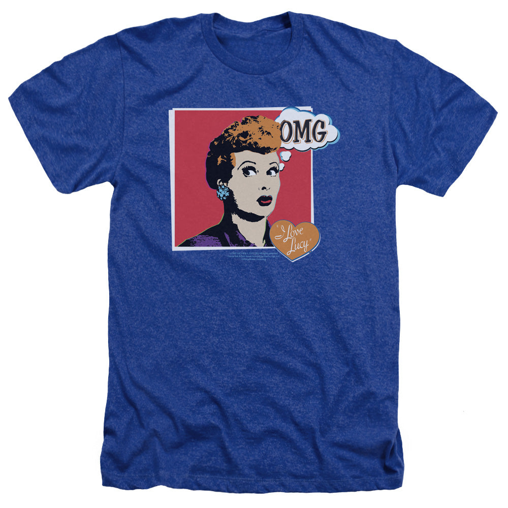 I Love Lucy - I Love Worhol Omg - Adult Heather - Royal Blue