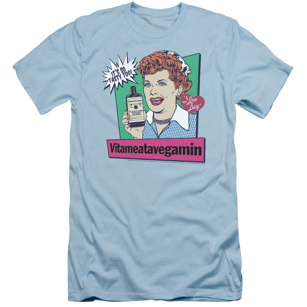 I Love Lucy - Vita Comic - Short Sleeve Adult 30/1 - Light Blue T-shirt