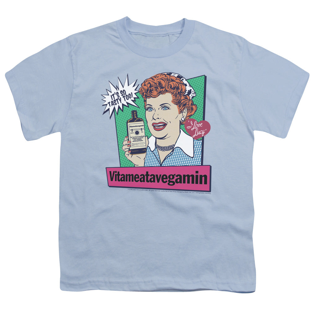 I Love Lucy - Vita Comic - Short Sleeve Youth 18/1 - Light Blue T-shirt