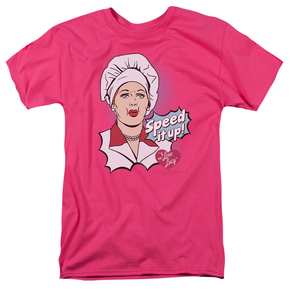 I Love Lucy - Speed It Up - Short Sleeve Adult 18/1 - Hot Pink T-shirt