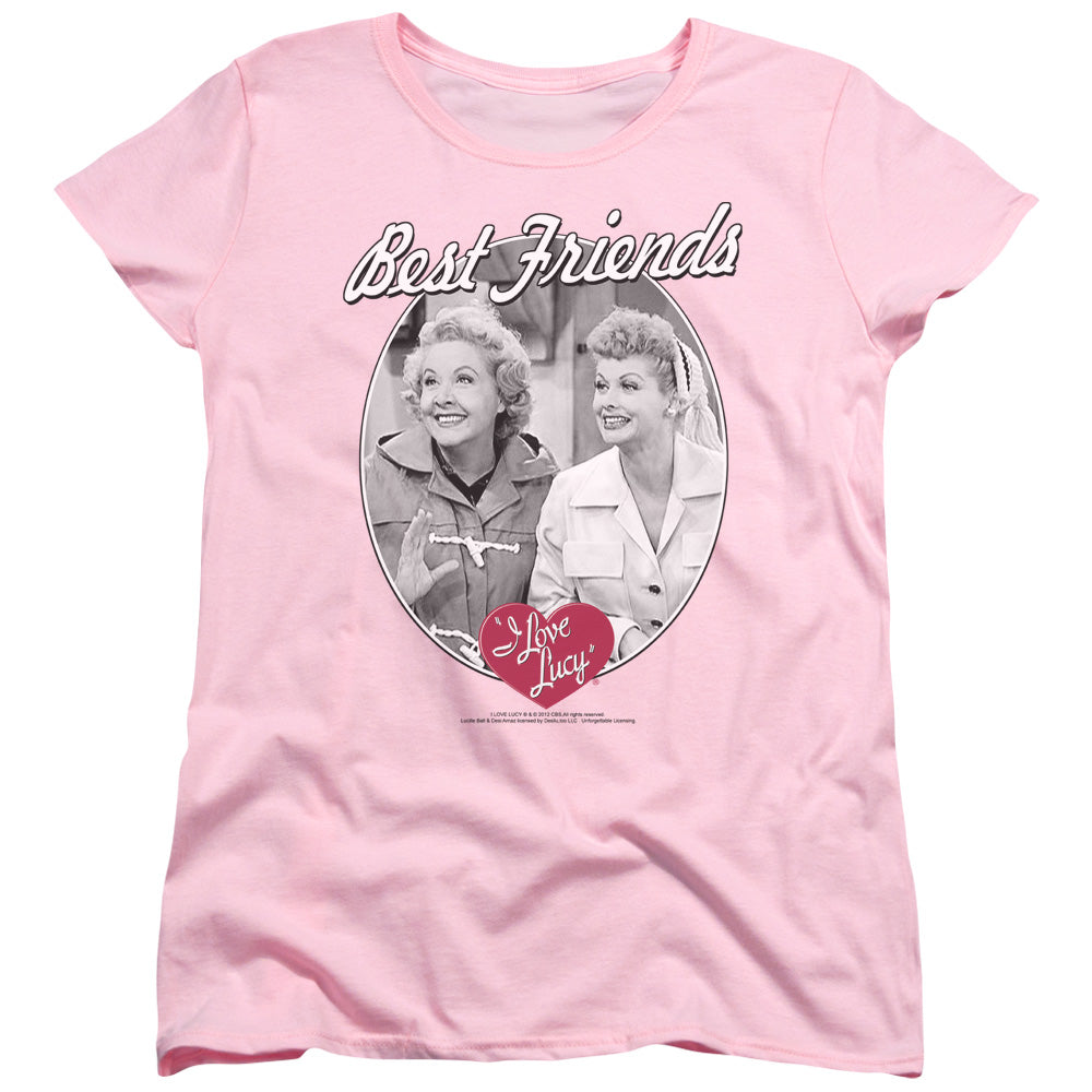 I LOVE LUCY BEST FRIENDS - S/S WOMENS TEE - PINK T-Shirt