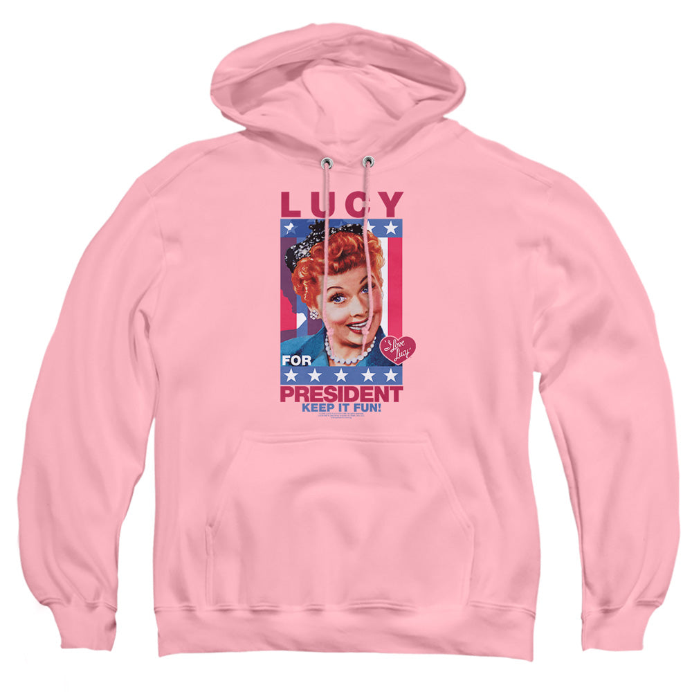 I Love Lucy - For President - Adult Pull-over Hoodie - Pink