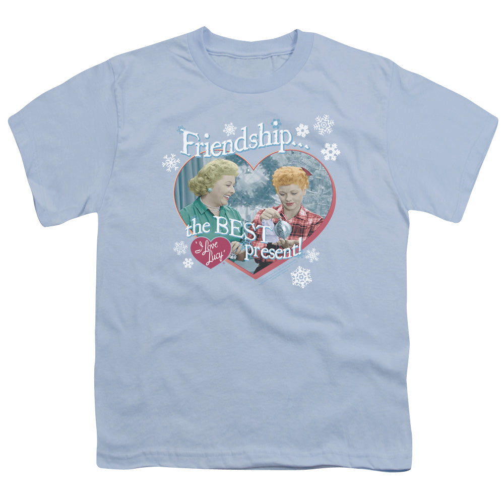 I Love Lucy - The Best Present - Short Sleeve Youth 18/1 - Light Blue T-shirt