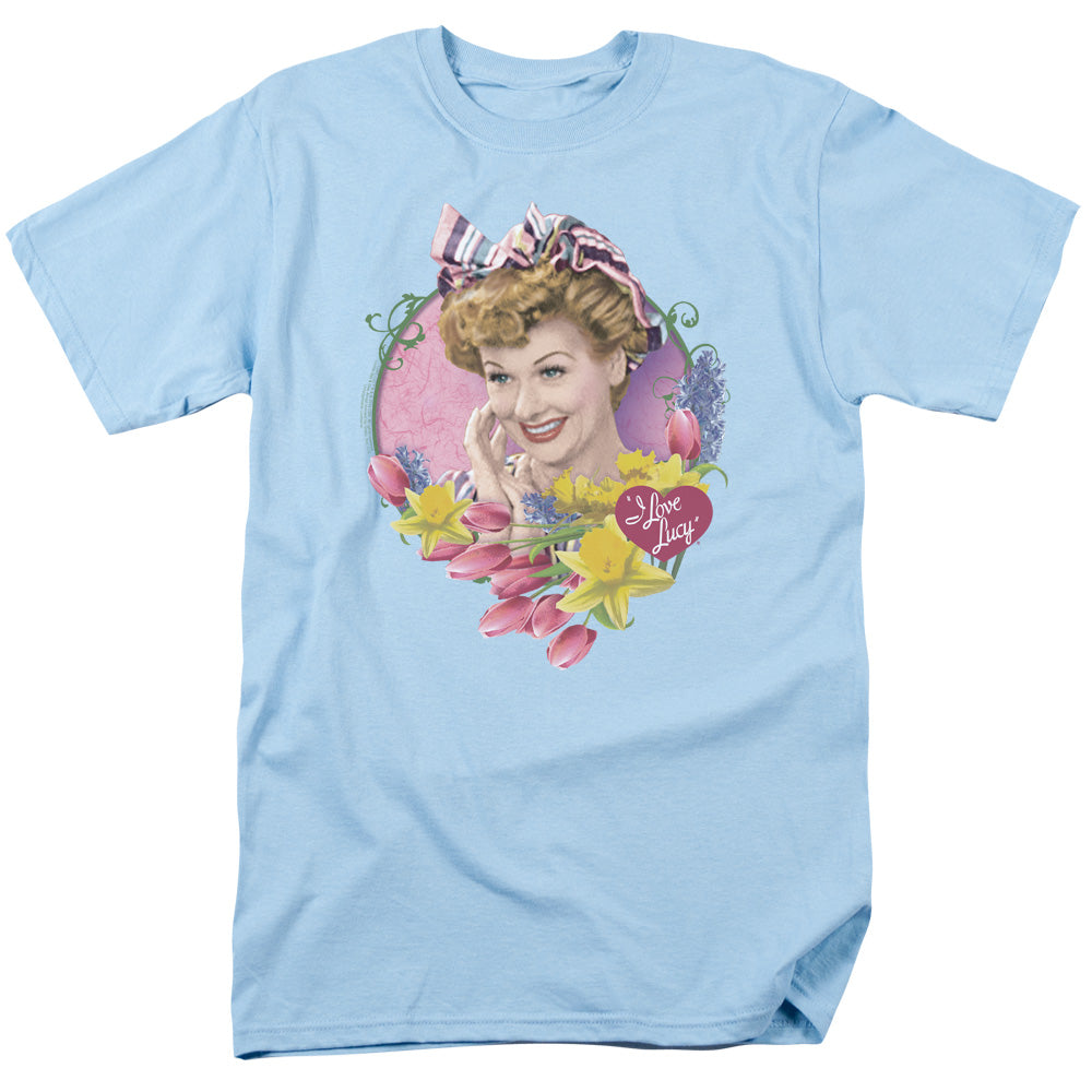 I Love Lucy - Springtime - Short Sleeve Adult 18/1 - Light Blue T-shirt
