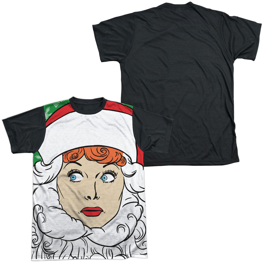 I Love Lucy - Secret Santa - Short Sleeve Adult White Front Black Back - White T-shirt