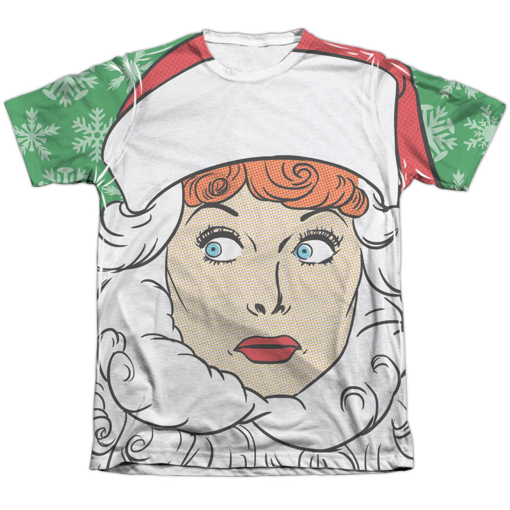 I Love Lucy - Secret Santa - Adult Poly/cotton Short Sleeve Tee - White T-shirt