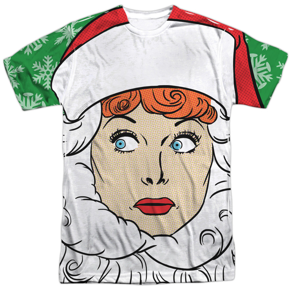 I Love Lucy - Secret Santa - Short Sleeve Adult Poly Crew - White T-shirt