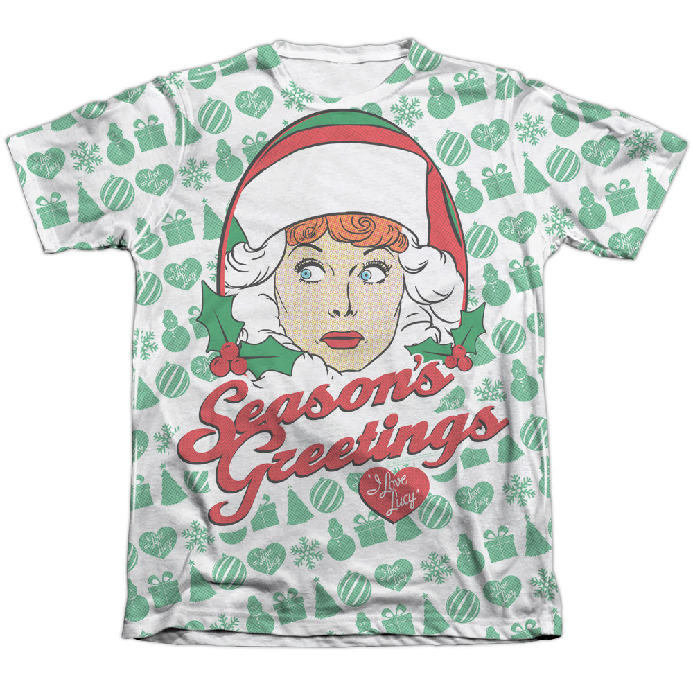 I Love Lucy - Secret Pattern - Adult Poly/cotton Short Sleeve Tee - White T-shirt