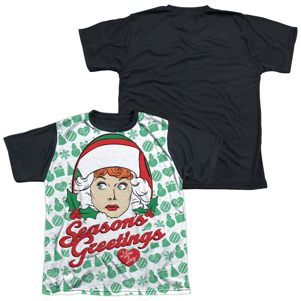 I Love Lucy - Secret Pattern - Short Sleeve Youth White Front Black Back - White T-shirt