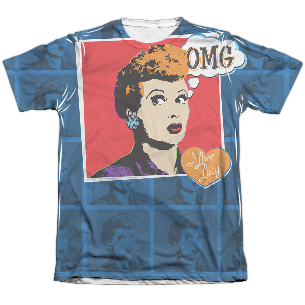 I Love Lucy - Omg - Adult Poly/cotton Short Sleeve Tee - White T-shirt