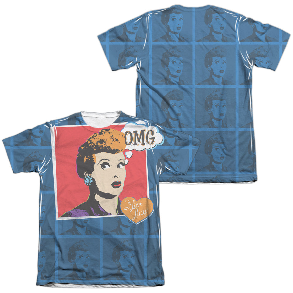 I Love Lucy - Omg (Front/back Print) - Adult Poly/cotton Short Sleeve Tee - White T-shirt