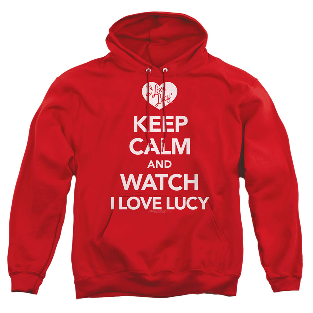 I Love Lucy - Keep Calm And Watch - Adult Pull-over Hoodie - Red