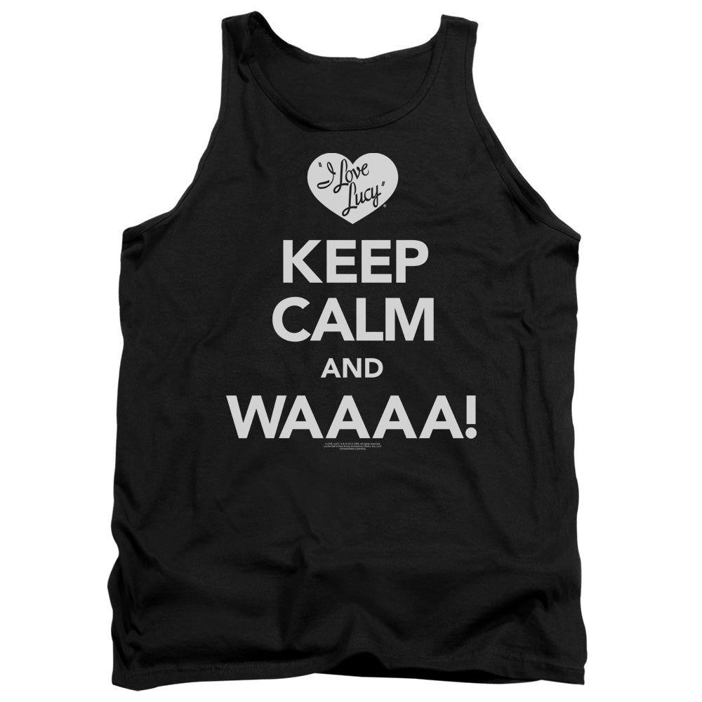I Love Lucy - Keep Calm Waaa - Adult Tank - Black
