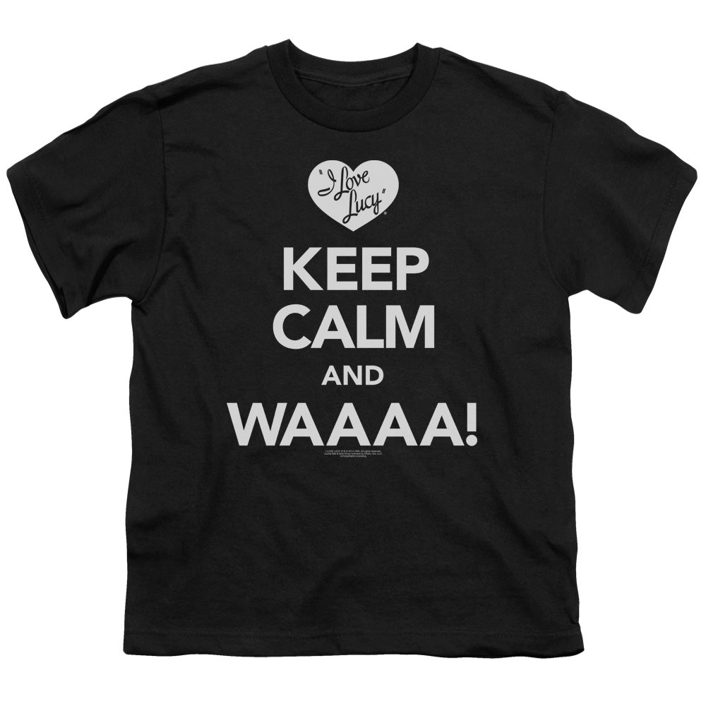 I Love Lucy - Keep Calm Waaa - Short Sleeve Youth 18/1 - Black T-shirt