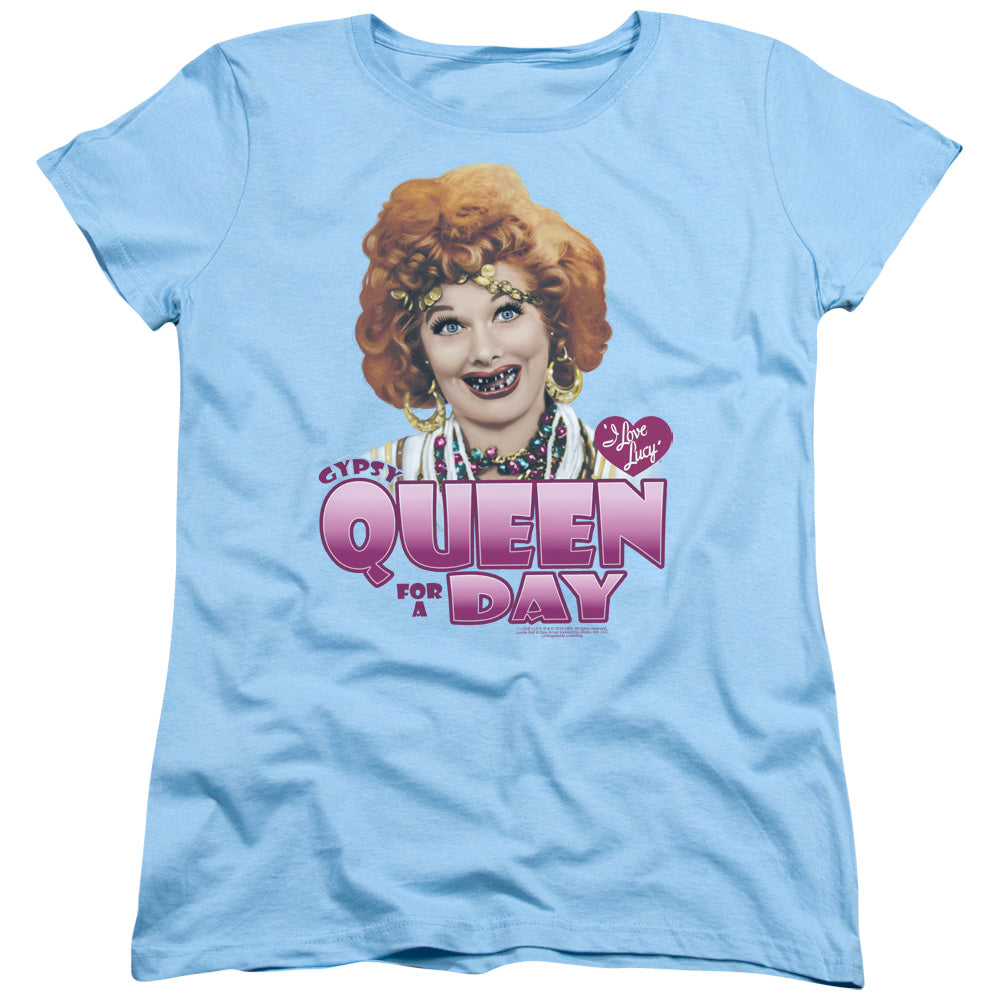 I Love Lucy - Gypsy Queen - Short Sleeve Womens Tee - Light Blue T-shirt