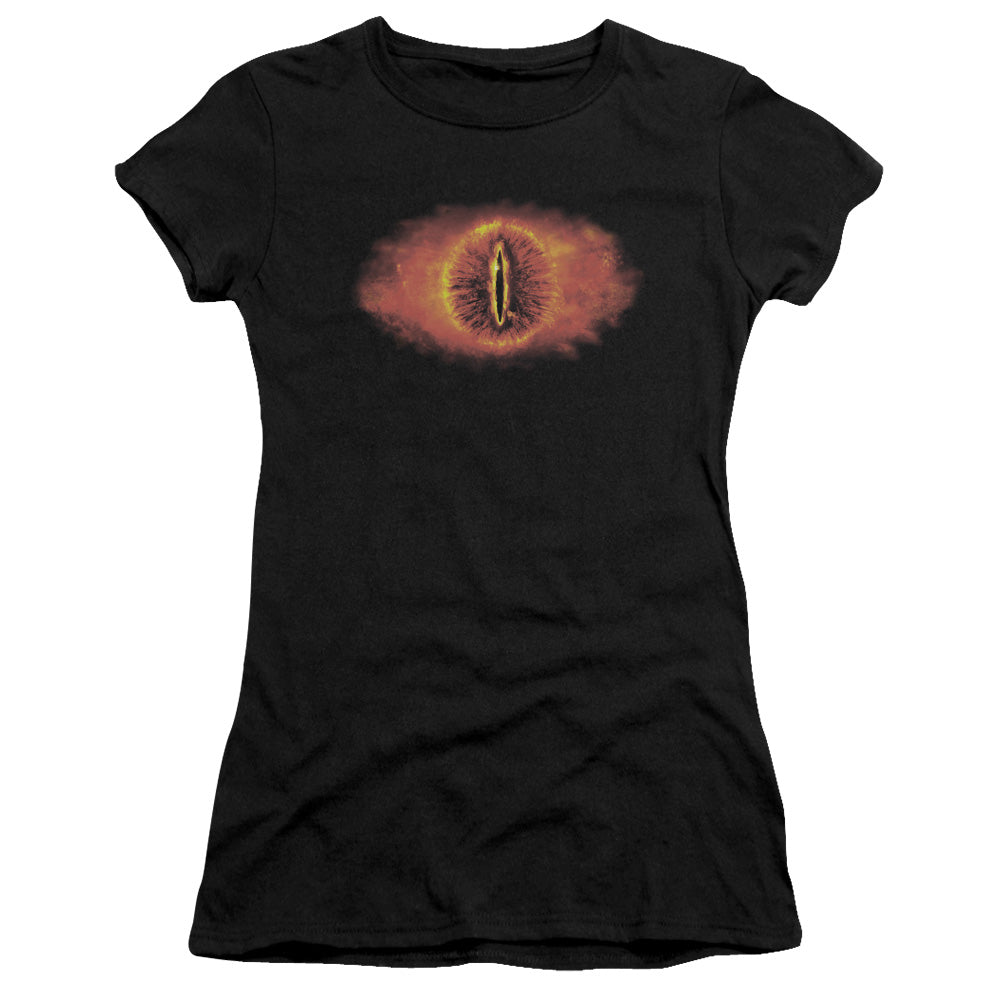 Lor - Eye Of Sauron - Short Sleeve Junior Sheer - Black T-shirt