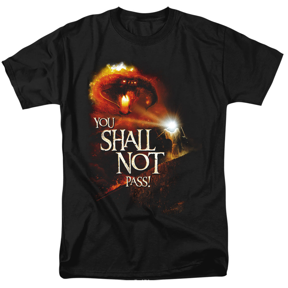 Lor - You Shall Not Pass - Short Sleeve Adult 18/1 - Black T-shirt