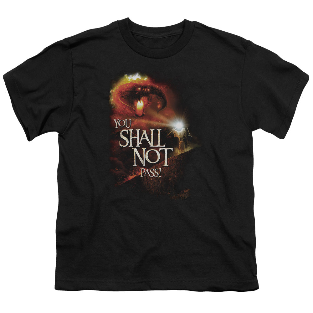 Lor - You Shall Not Pass - Short Sleeve Youth 18/1 - Black T-shirt