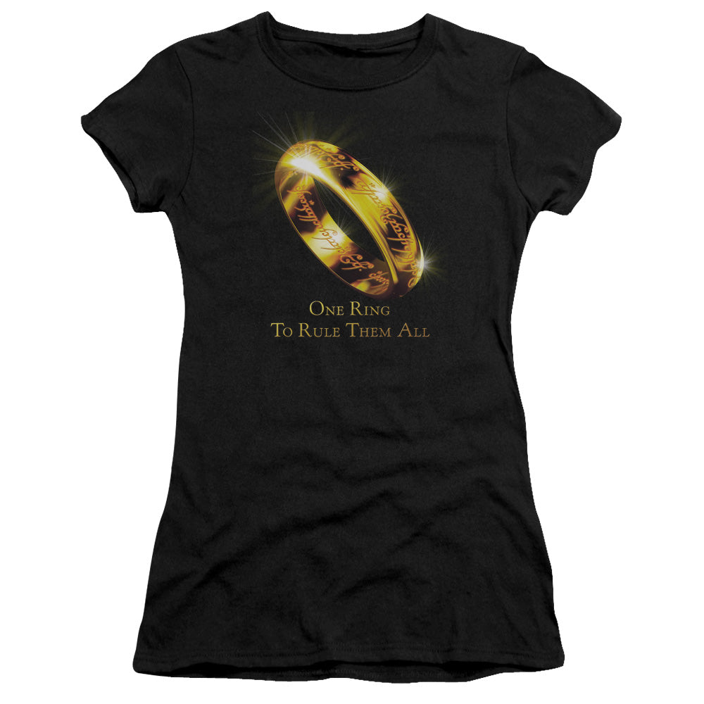 Lor - One Ring - Short Sleeve Junior Sheer - Black T-shirt